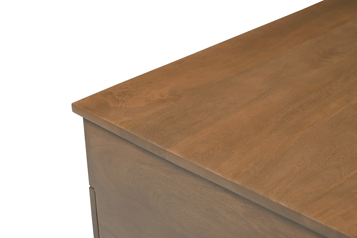 Table basse relevable rectangulaire bois fonc� manguier massif L102 cm NEXO