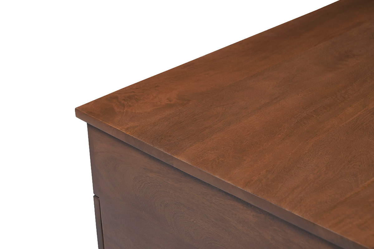 Table basse relevable rectangulaire bois fonc� manguier massif L102 cm NEXO
