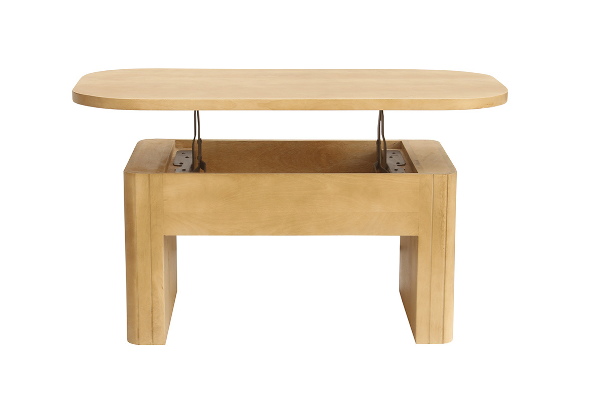 Table basse relevable rectangulaire bois manguier massif L100 cm LATIGO