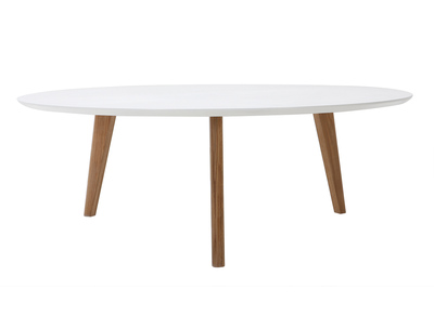 Table basse ronde 100cm blanc EKKA