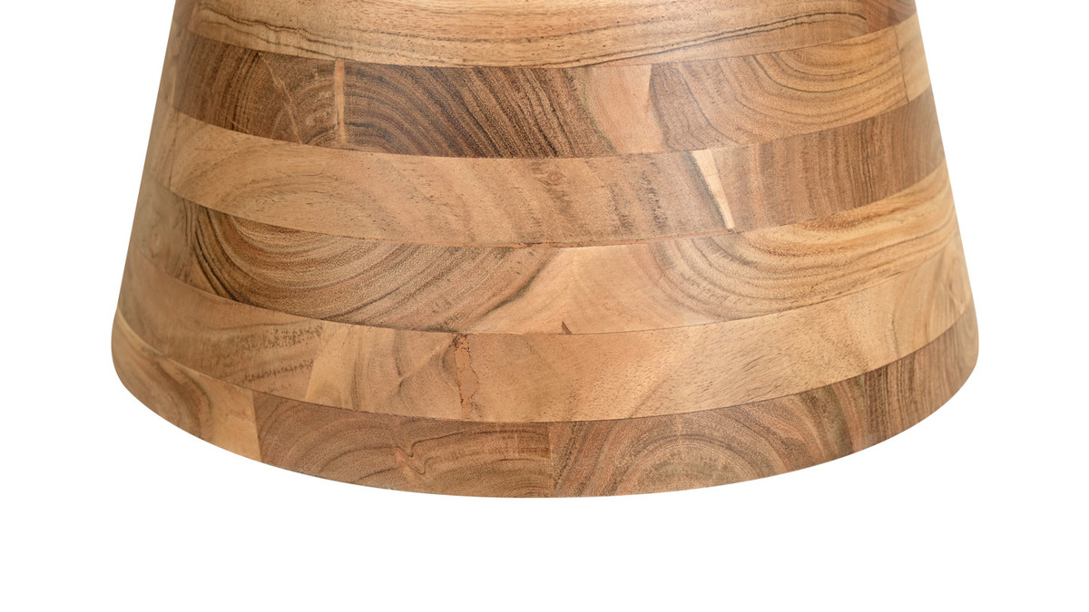 Table basse ronde en bois massif D80 cm MATERA