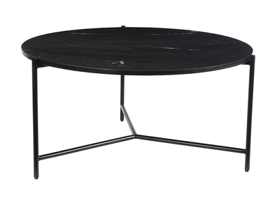Table basse ronde en marbre noir D90 cm BUMCELLO