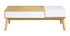 Table basse scandinave bois clair et blanc avec rangement TALIA
