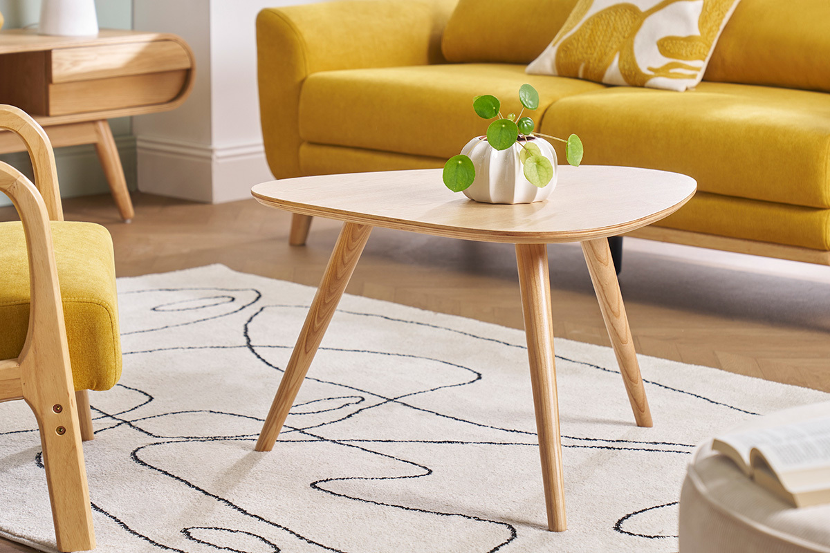 Table basse scandinave bois clair L69 cm ARTIK