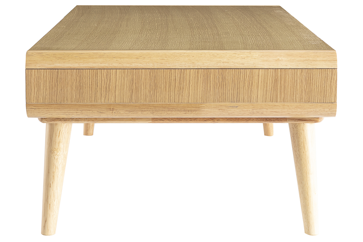 Table basse scandinave chne clair L120 cm COPENHAGUE