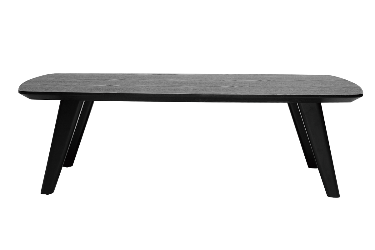 Table basse vintage noire rectangulaire L120cm FIFTIES