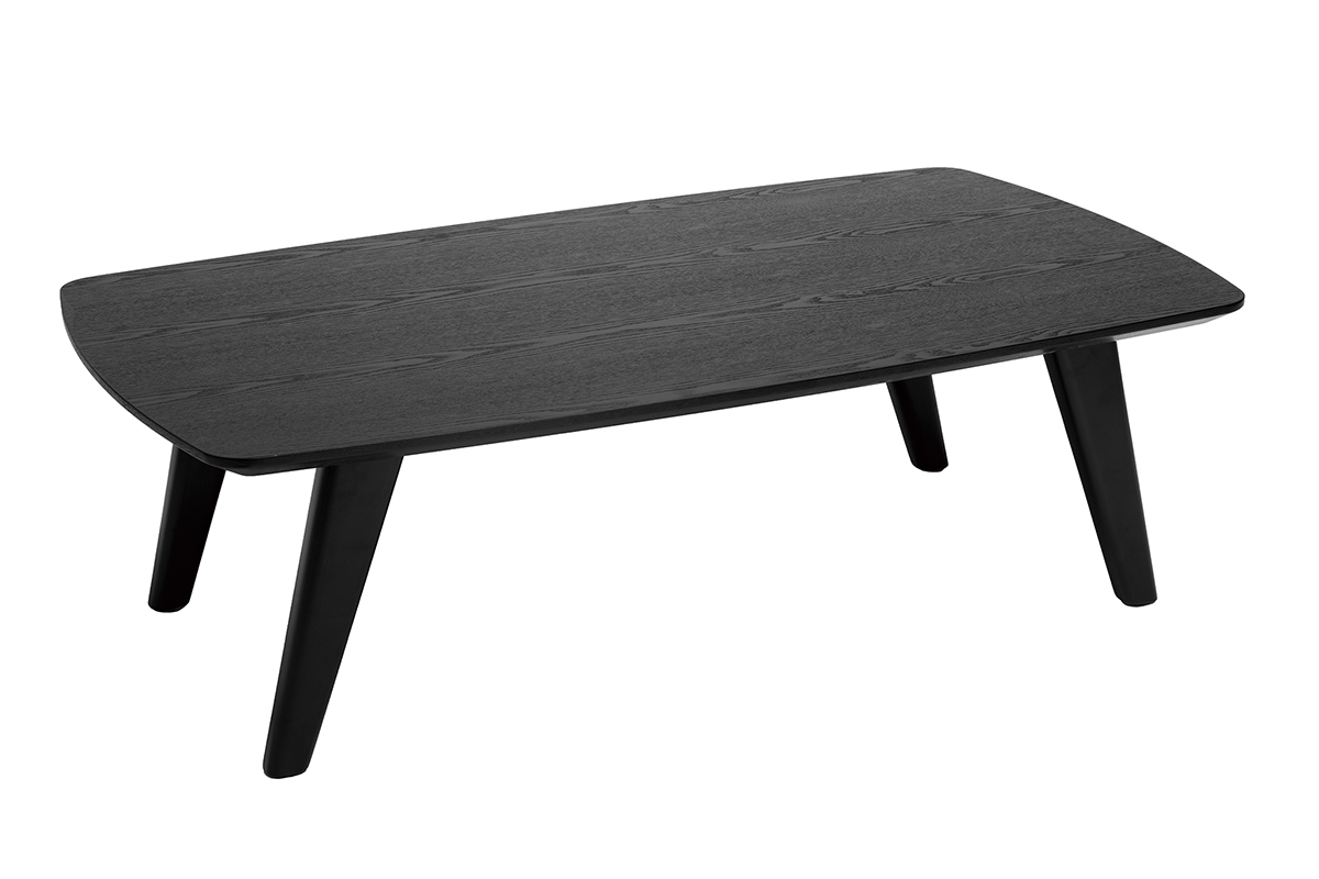 Table basse vintage noire rectangulaire L120cm FIFTIES