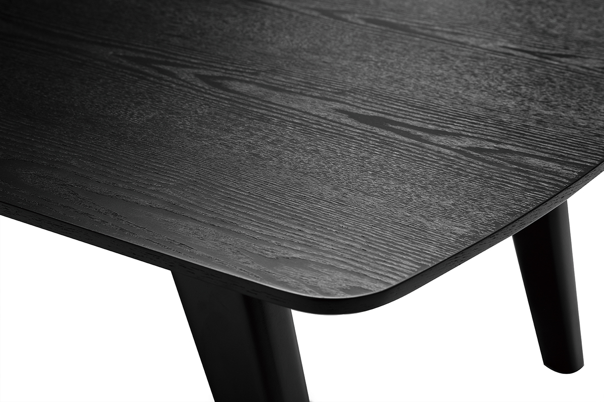 Table basse vintage noire rectangulaire L120cm FIFTIES