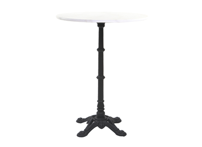 Table bistrot haute ronde en marbre et métal CONTY - Table bistrot haute ronde en marbre et métal CONTY