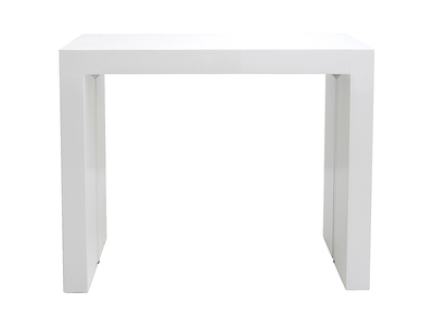 Table console extensible design blanc laqu&eacute; CALEB