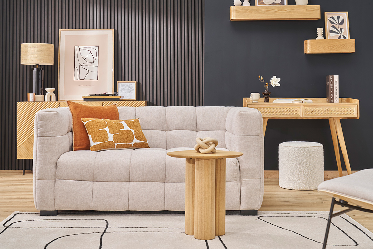 Table d'appoint bois clair L44 cm HOLLEN