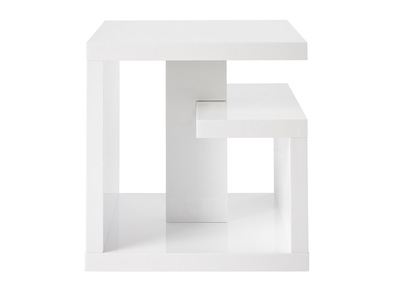 Table d'appoint design laqu&eacute;e blanche HALTON