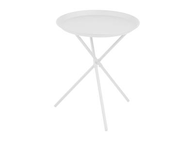Table d'appoint design m&eacute;tal blanc MIKADO