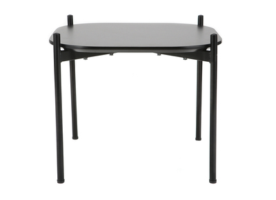 Table d'appoint design m&eacute;tal noir 50x50cm SEGA
