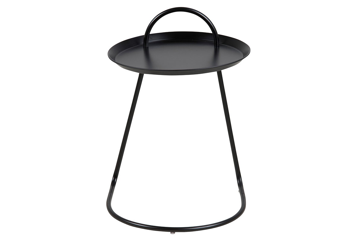 Table d'appoint design m�tal noir MOVE