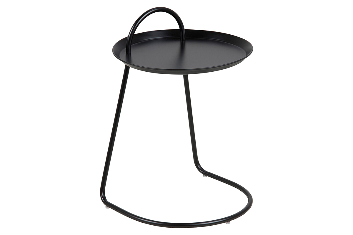 Table d'appoint design m�tal noir MOVE