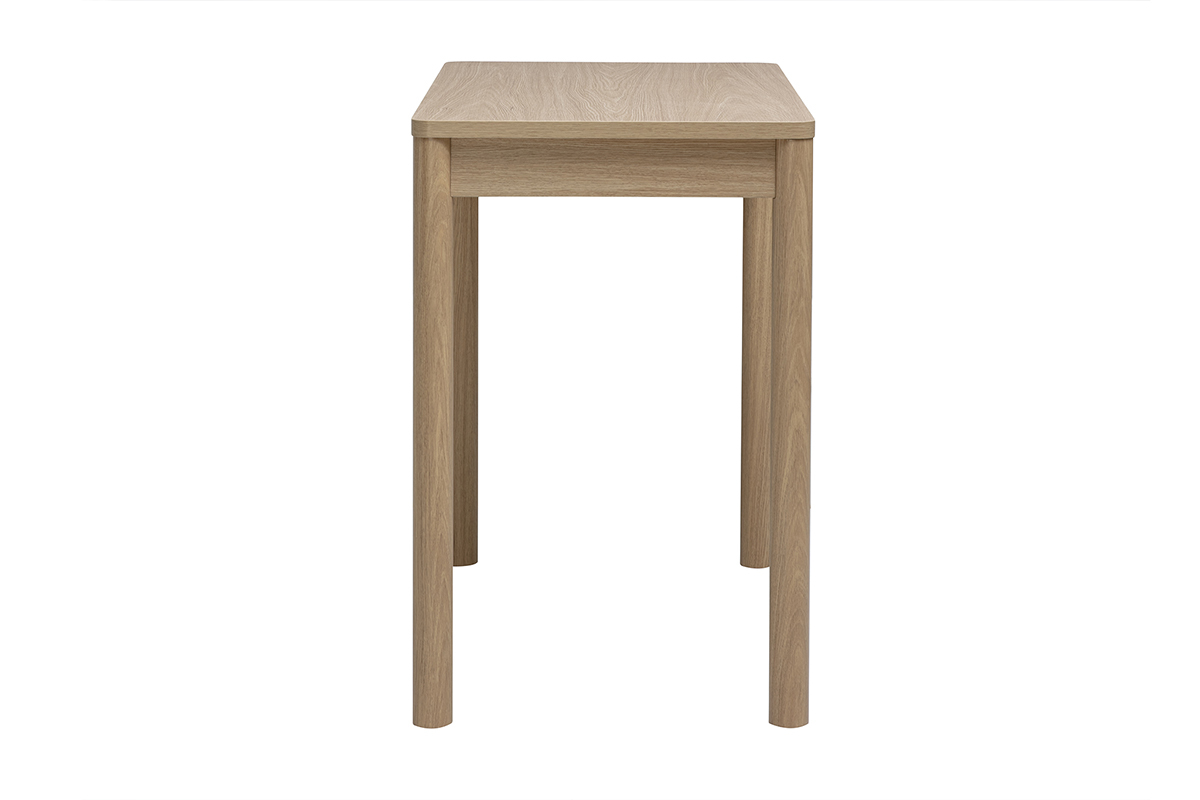 Table de bar avec rangement finition bois clair ch�ne L110 cm IZZIE