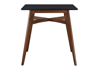 Table de bar carr&eacute;e bois et noire LEENA