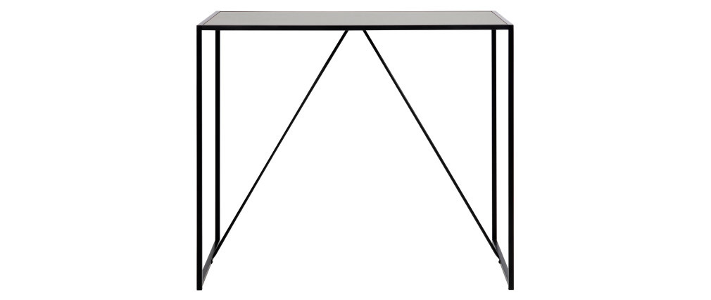Table de bar design bois noir et métal TRESCA