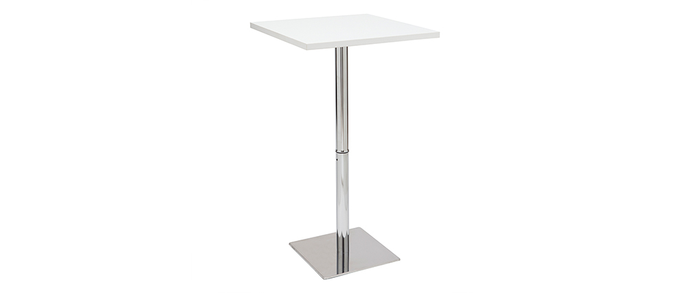 Table de bar design carr�e blanche JACK