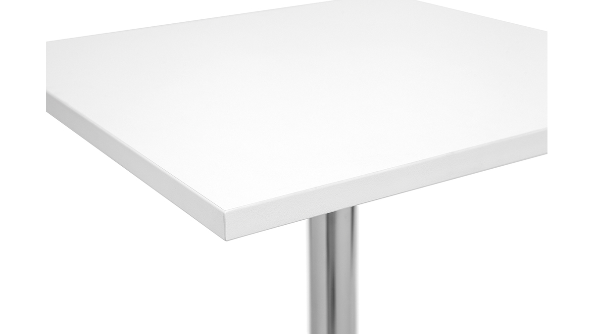 Table de bar design carrée blanche JACK