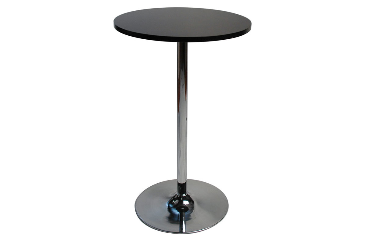 Table de bar design ronde noir JAMES