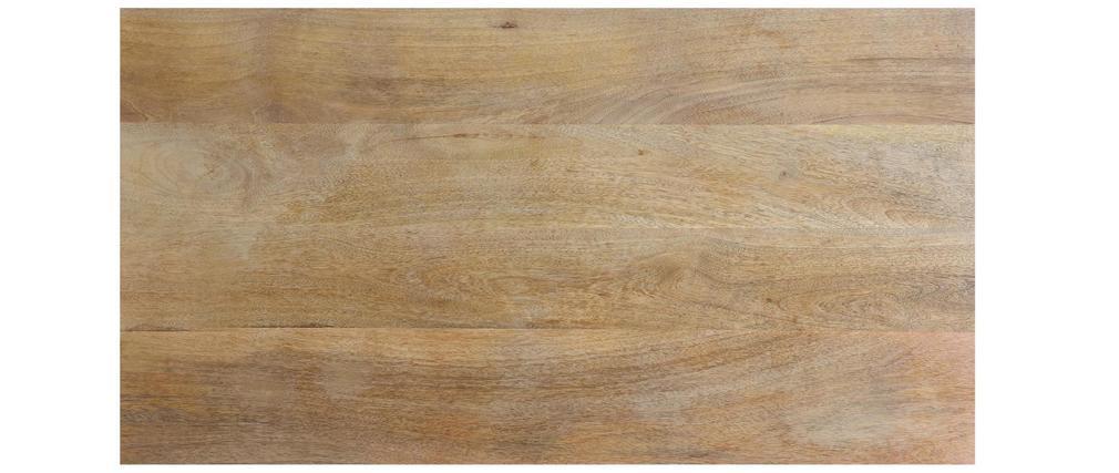 Table de bar en manguier massif et m�tal dor� L130 cm MARGHA