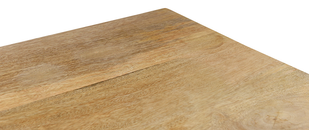 Table de bar en manguier massif et m�tal dor� L130 cm MARGHA