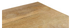 Table de bar en manguier massif et m&eacute;tal dor&eacute; L130 cm MARGHA