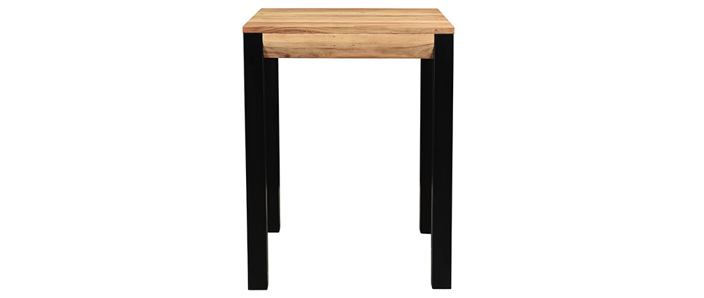 Table de bar extensible en acacia et m�tal L80-135 cm TRAP