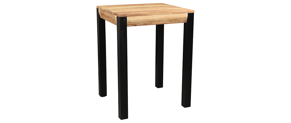 Table de bar extensible en acacia et m�tal L80-135 cm TRAP