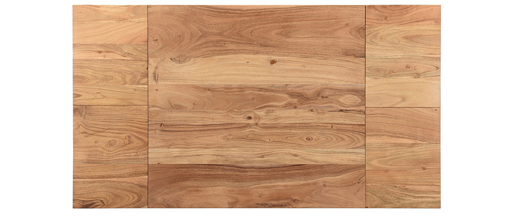 Table de bar extensible en acacia et m�tal L80-135 cm TRAP