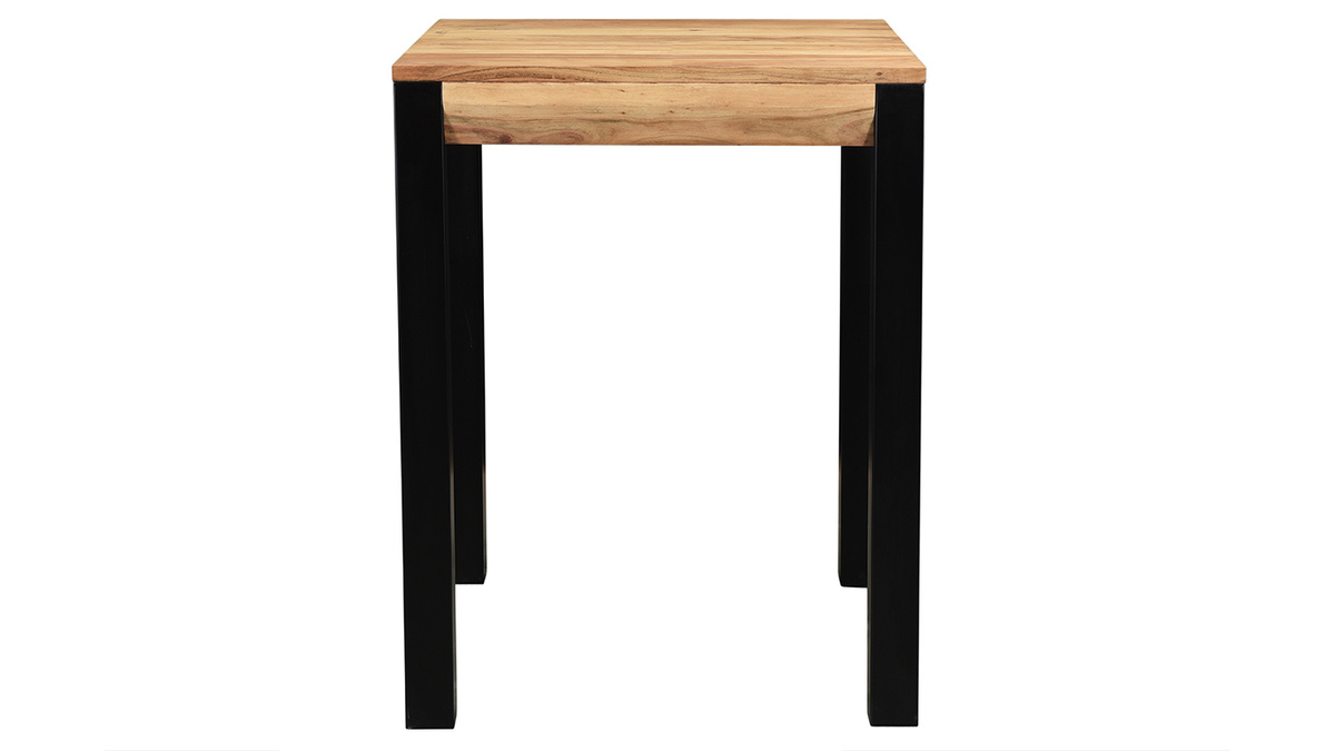 Table de bar extensible en acacia et mtal L80-135 cm TRAP