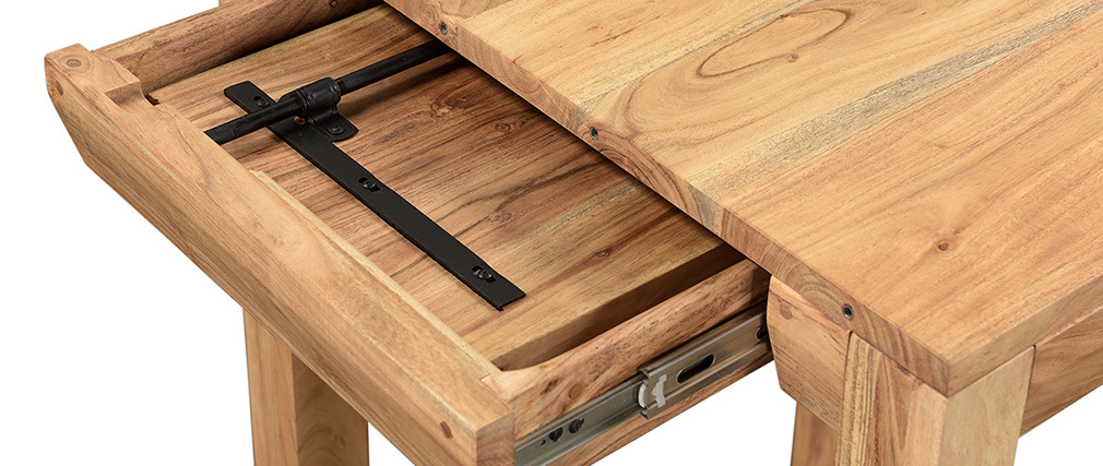 Table de bar extensible en acacia massif L80-135 cm BALTO