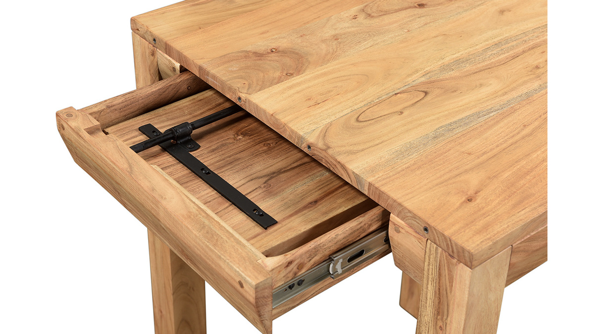 Table de bar extensible en acacia massif L80-135 cm BALTO