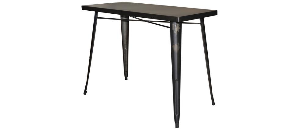 Table de bar industrielle en acier L120 cm DARK