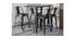 Table de bar industrielle en acier L120 cm DARK