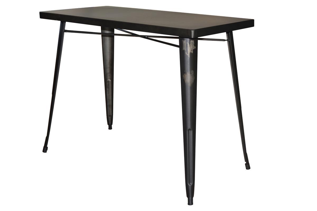 Table de bar industrielle en acier L120 cm DARK