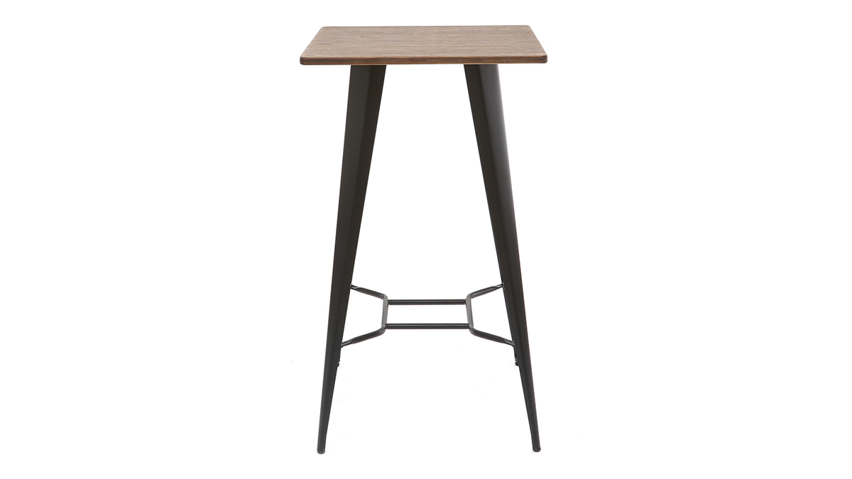 Table de bar mtal noir L60 cm HOCKER