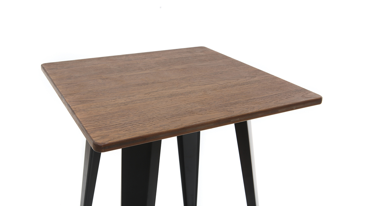 Table de bar mtal noir L60 cm HOCKER