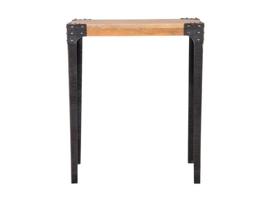 Table de bar rectangulaire design industriel bois et m&eacute;tal MADISON