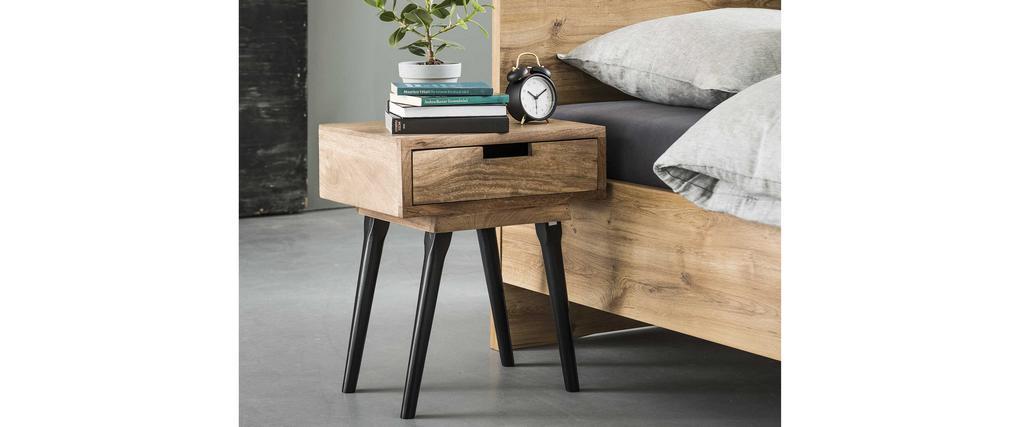 Table de chevet 1 tiroir en manguier PENJA