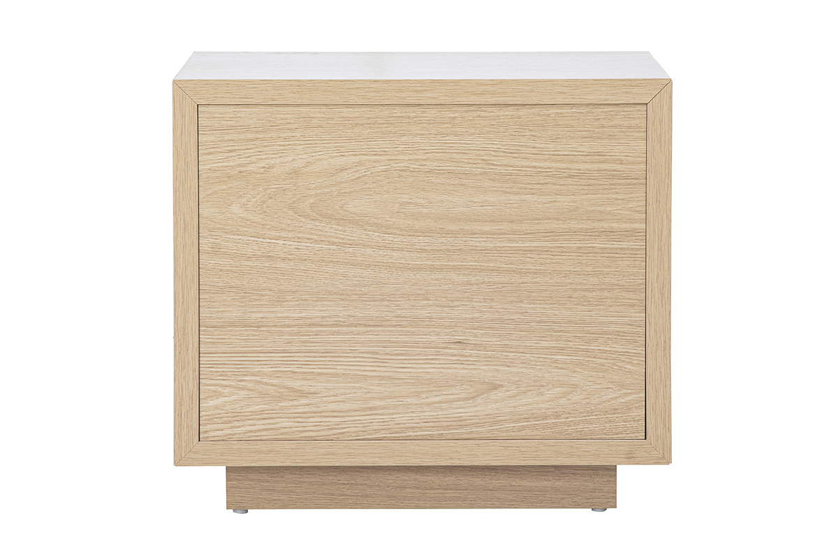 Table de chevet avec rangements 2 tiroirs finition bois ch�ne MATALA