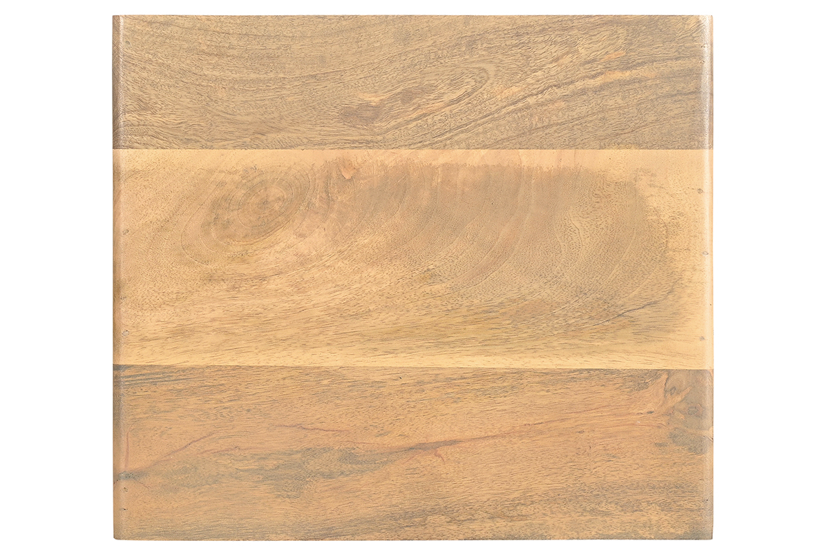 Table de chevet avec rangements en bois manguier massif et mtal noir L40 cm JUDE