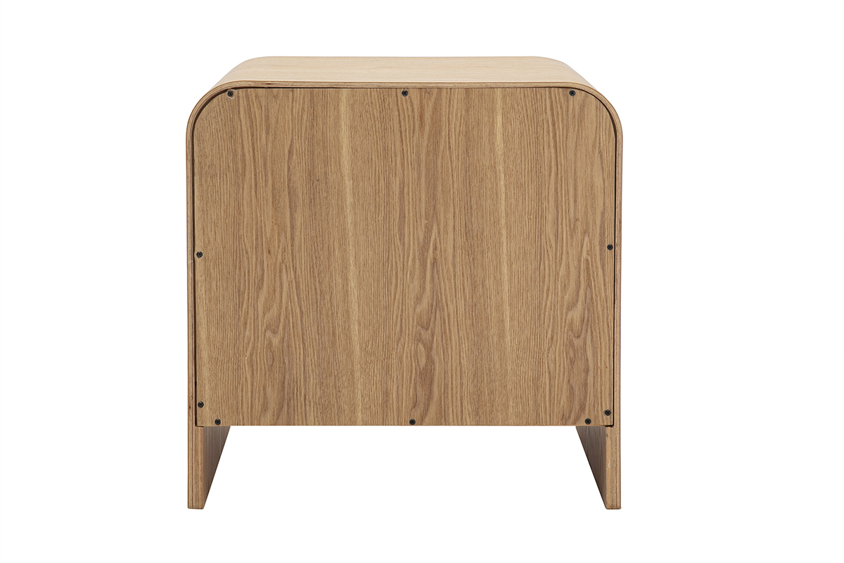 Table de chevet avec tiroir en bois clair fr�ne KYLIA