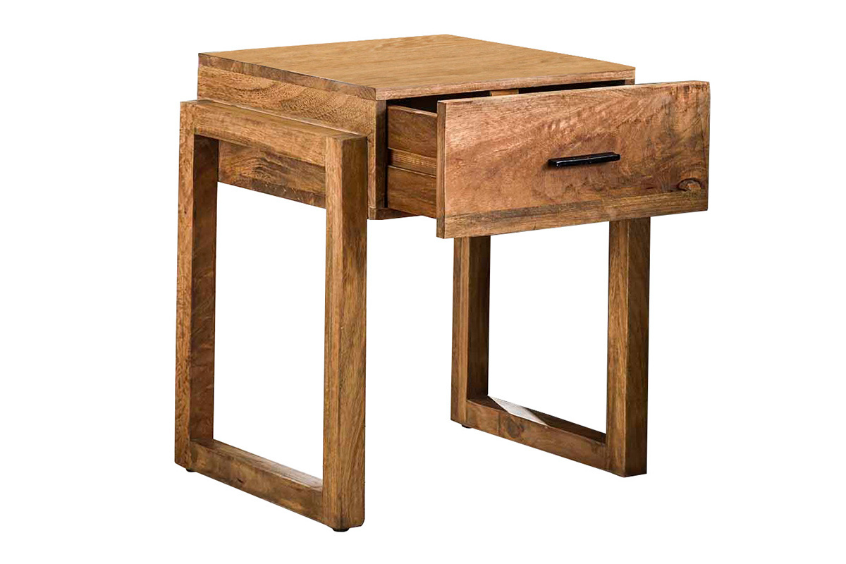 Table de chevet avec tiroir en manguier massif DALE