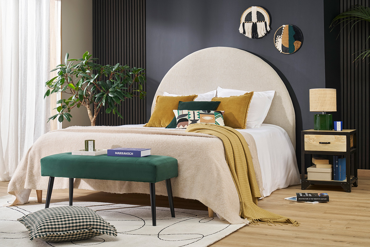 Table de chevet avec tiroir industrielle en bois manguier massif INDUSTRIA