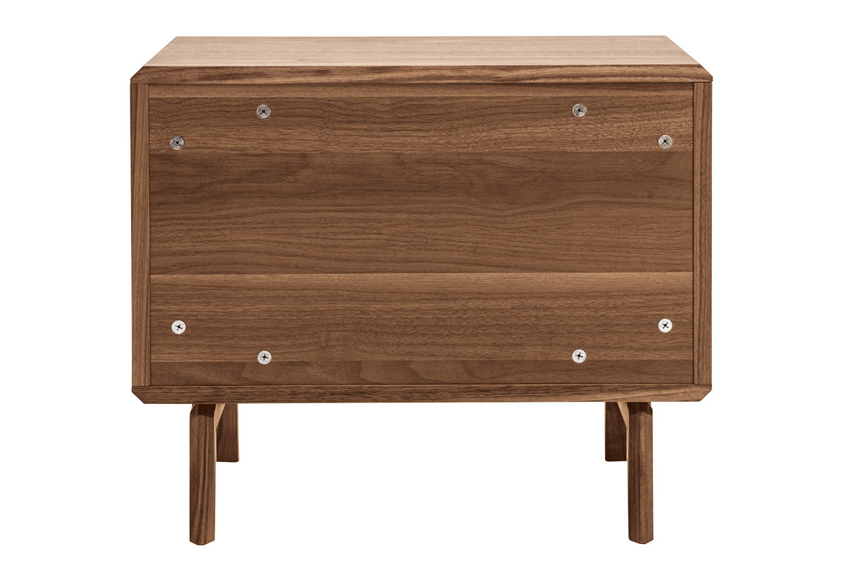 Table de chevet bois fonc noyer SUVA