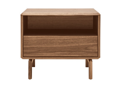Table de chevet bois foncé noyer SUVA