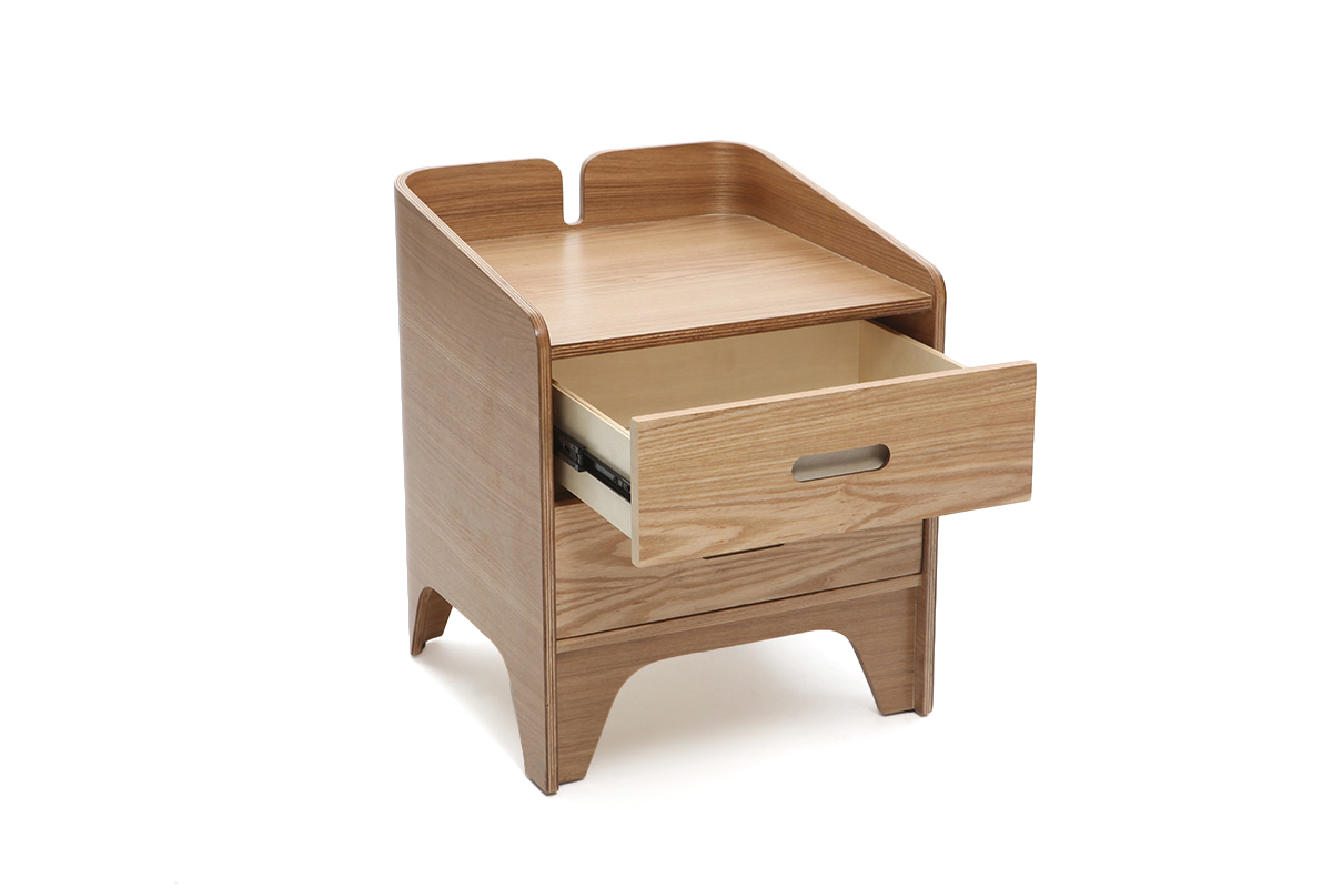 Table de chevet design fr�ne NEVIL